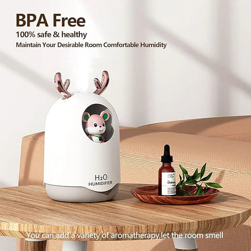 H2O Deer Antler LED Mini Humidifier – Cute & Portable