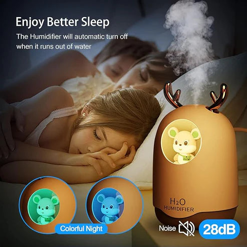 H2O Deer Antler LED Mini Humidifier – Cute & Portable