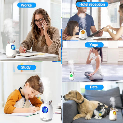 H2O Deer Antler LED Mini Humidifier – Cute & Portable